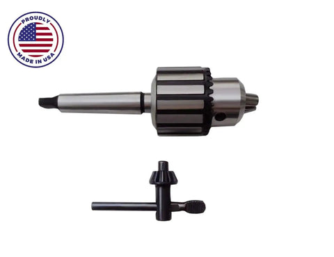 Top Shelf Half Inch Wood Lathe Drill Chuck Replacement Kit For Large Bench Models Built Like A Tank Shop Grade Heavy Duty Steel Chuck All Muscle And Durability Made In Usa Guaranteed Forever