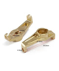 Premium Heavy Duty Brass Front Hub Carrier Assembly Kit For One Ten Scale Rc Rock Crawlers detail image showing accurate measurements and robust design.