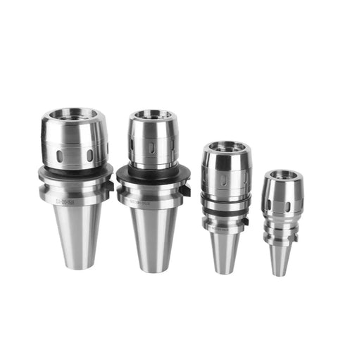 Premium Heavy Duty Cnc Collet Chuck Fixture Compatible With Bt40 And Bt50 Spindles for precision milling, stainless steel construction.