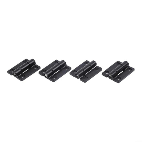 Beefy Adjustable Torque Damping Hinge Set Of 4 Zinc Alloy Flat 360 Degree Positioning Black 26x22MM shown in staggered layout