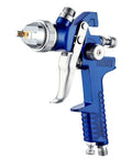 Heavy Duty Pneumatic Spray Gun For Auto And Furniture Refinishing With Rock Solid High Atomization 1.7mm Tip For Flawless Primer And Paint Jobs Built Tough For Weekend Warrior Crews, blue design, ergonomic trigger.
