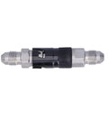 Top Tier AN3 Quick Disconnect Coupler Aluminum Alloy Brake Line Adapter For Turbo Swap Jobs And Hydraulic Brake System Upgrades Featuring Leak Proof Seal Design And Rotating Joint For Hardcore Motorsports Gearheads, black and silver
