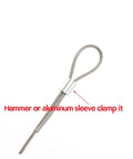 Premium Aluminum Crimping Sleeves For Wire Rope Ferrules And Cable Terminals Built Dang Tough to secure cable loop.