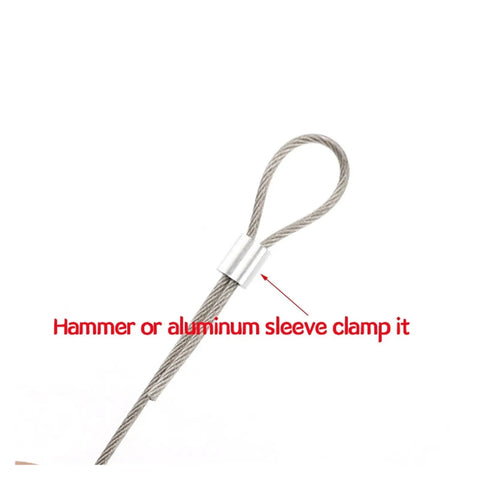 Premium Aluminum Crimping Sleeves For Wire Rope Ferrules And Cable Terminals Built Dang Tough to secure cable loop.