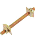 Heavy Duty M8x100mm Iron Connector Bolts with Wrench Included for Wood Joints and Furniture Assembly, single bolt with nuts