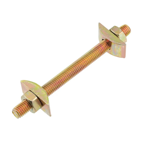 Heavy Duty M8x100mm Iron Connector Bolts with Wrench Included for Wood Joints and Furniture Assembly, single bolt with nuts