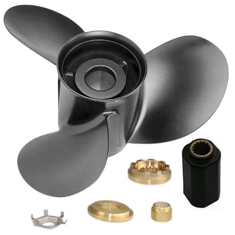 Mercury Outboard Propeller Replacement For 40 To 140 HP Boats With Hub Kits Included, 15 Spline, Right Hand Rotation, durable aluminum