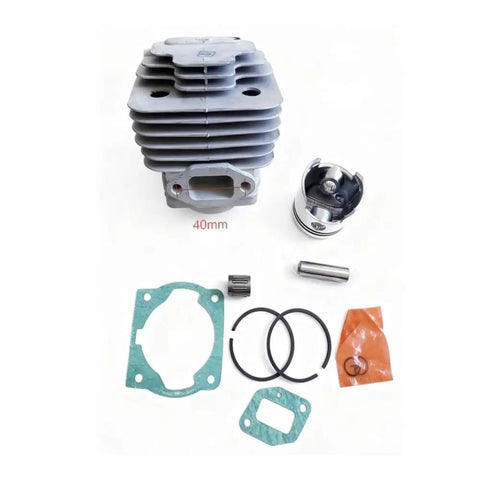 40mm Cylinder Kit Fit For 1E40F5 40F5 2 Stroke Trimmer Auger Piston Ring Bearing Gasket Roller Assembly Replacement For DIY Lawn Pros High Quality Replacement Parts For Durable Outdoor Use, cylinder set with piston and gaskets