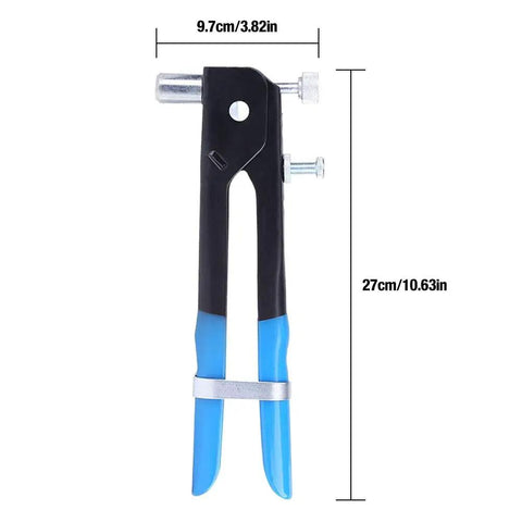 Ultimate Xyntor Rivet Nut Kit With 100 Aluminum Inserts M3 To M8, Complete Tool Set For Solid Metal Fastening, DIY Heroes And Auto Pros Love This Durable Threaded Insert Gear For Any Heavy Haulin Job, black rivet nut tool 27cm with blue handles