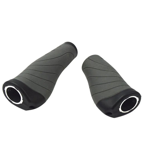 Dual Lockable Handlebar Bike Grips with 130mm and 90mm Lengths, 22.2mm Diameter Rubber End Grips for Mountain BMX and Folding Bikes