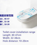 Installation guide for Universal Soft Close Toilet Seat Top Notch Euroresin Construction dimensions, showing length, width, and hole distance.