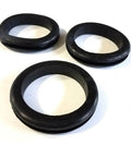 Pack Of 3 Rubber Grommets, Three Inch Inside Diameter, One Quarter Inch Groove Width, Fits Three And One Half Inch Drill Holes
