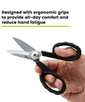 Kevlar Shears For Fiber Optic Cable Cutting, 5.5 Inch Industrial Grade High Carbon Steel Scissors held with ergonomic grip