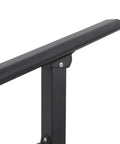 Heavy Duty 4 Step Stair Rail With Integrated Safety Fence And Rock Solid Steel Handrail For Outdoor Indoor Stairs close-up of rust-resistant steel handrail support.