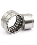 Top Shelf Heavy Duty Needle Roller Bearing NKIB5908 40X62X34mm shown from an angle, steel construction for high torque applications.