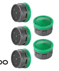 Must Have 1.5 GPM Faucet Aerator Replacement Pack With Flow Restrictor Inserts For Kitchen And Bathroom, 5 Pack FAN15P5 displayed