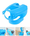 Sky-blue plastic Pigeon Injection Holder And Fixed Frame Rack For Easy Feeding And Quick Observation, reusable pigeon supplies