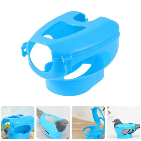 Sky-blue plastic Pigeon Injection Holder And Fixed Frame Rack For Easy Feeding And Quick Observation, reusable pigeon supplies