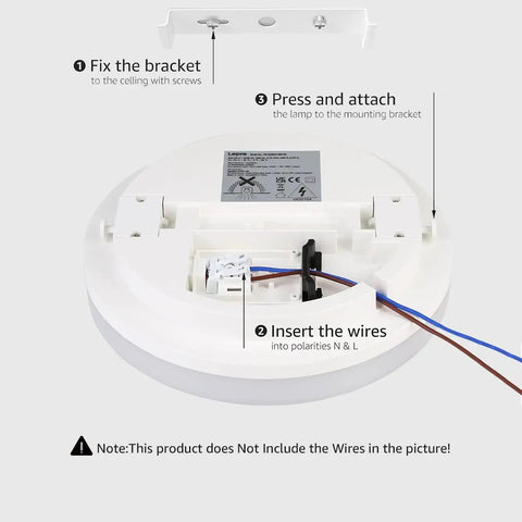 Installation guide for Sleek Dope Flush Mount LED Ceiling Light 15W 1250 Lumen 3000K Soft Warm White Ideal For Bathroom Kitchen Laundry Hallway