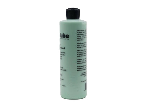 Side view of Workhorse All Purpose Metalworking Compound 16oz Water Based Cutting Fluid For Drilling Tapping And Sawing Stainless Steel No Oil