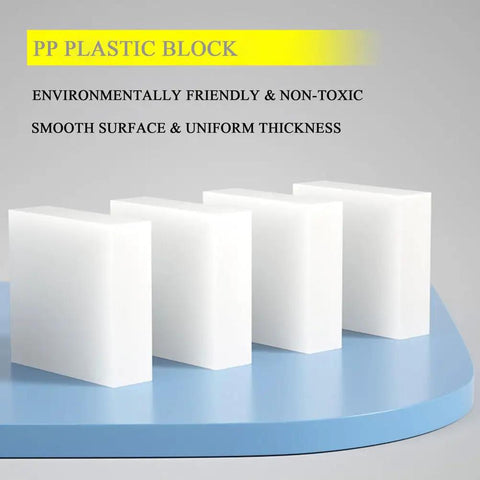 Battle Tested PP Reusable Support Pads For Machinery Leveling And Height Adjustment Ultra Thick 200 X 300 MM on blue surface.