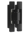 Heavy Duty Hidden Door Self Closing Hinge Dead Silent Hydraulic Buffer Smooth Auto Return Ninety Degree Stop Zero Hassle Install For Interior House Doors Clean Modern Line, black finish, close-up view.