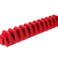 Red plastic modular wrench organizer tray for quick access grab and go tool holder for DIY storage on workbenches space saving design.
