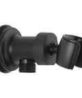 Adjustable Wall Mount Elbow For Hand Showers In Matte Black Universal Showering Components Repair Part For Custom Shower Angle No Fuss Easy Install Durable Fixture Upgrade For Your Bathroom