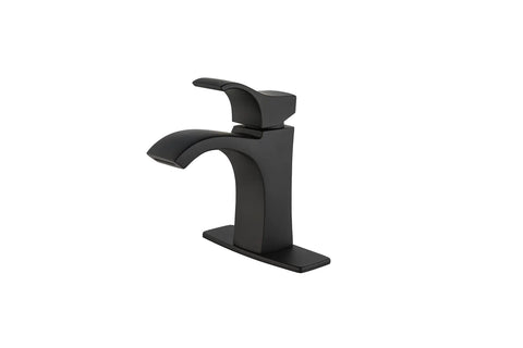 Venturi Matte Black Bathroom Sink Faucet With Single Handle One Hole Or Three Hole Mount No Leak Pforever Seal Ceramic Disc Valve