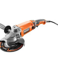 Top Tier 15 Amp Corded 7 Inch Twist Handle Angle Grinder Renewed for hardcore metal cutting, featuring a twist grip and robust design.