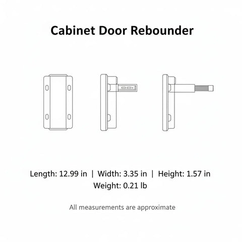 Diagram of Push To Open Aluminum Alloy Cabinet Latch For Handle Free Kitchens And Wardrobes No Hassle Install Smooth Flush Front