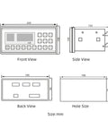Technical diagram of Load Cell Sensor Weighing Instrument For Batching Feeder Controller System with dimensions and views.