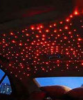 Red LED star ceiling effect using End Glow Fiber Optic Cable 200 Pcs 0.75mm 2m PMMA Plastic For LED Star Ceiling Sky Light Kit Without Light Source Included.