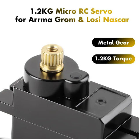Beefed Up Micro Metal Gear RC Servo Upgrade For Arrma And Losi One Twelfth To One Eighteenth Scale RC Trucks And Buggies Direct Replacement