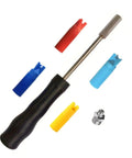 Grease Zerk Cleaner Kit For Grease Fittings With Four Color Cleaners And One Zerk Fitting A Real Game Changer shown with components