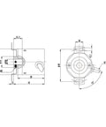 Technical drawing of Rugged 24V Photoelectric Rotary Encoder ABZ 3 Phase Hollow Shaft High Precision Industrial Encoder for CNC Machines and Automation Equipment With 1000 PPR and 100 kHz Max Response Built Tough for Hardcore Automation, showing dimensions and specifications
