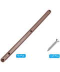 Top Shelf 12 Inch Side Mounted Plastic Drawer Slides With Mounting Screws Smooth Glide Cabinet Guide Rails Brown 8 Piece Kit showing one guide rail and a screw.