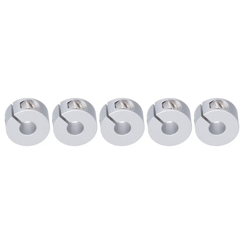 Heavy Duty Clamp Style Shaft Collars Are Totally Solid For Robotics And Engineering Work High Strength Aluminum Alloy For Axle Fixing Zero Hassle Setup Is Easy Peasy 5 Pack Size Fits Any Tough Project You Have To Complete Now, five aluminum shaft collars