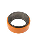 Premium Drive Wheel For MT15 And PU Replacement Fits Electric pallet Jack Trucks, 210mm orange polyurethane wheel with metal core.