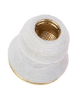 Close-up of a brass nozzle from the Keenso 23PC Plasma Cutter Torch Consumables Kit for heavy duty cutting jobs.