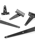 Heavy Duty T Shape Barn Door Hinges Crafted From Sleek Black Iron deliver smooth sliding action for rustic furniture.