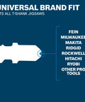 Universal fit diagram for 10 Piece T Shank Jig Saw Blade Set For Wood And Metal