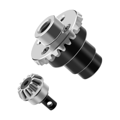 Axle Diff Gear Set 12T 24T Steel Bevel Gear Beefed Up Upgrade for FMS FCX24 1/24 and 1/18 RC Cars CNC Machined Hardened Steel Diff Gears