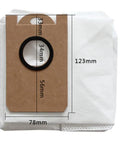 10 Pack Dust Bags For AutoVac Nova And Nova Pro Self Empty Robot Vacuum Cleaner Replacement Accessories showing dimensions