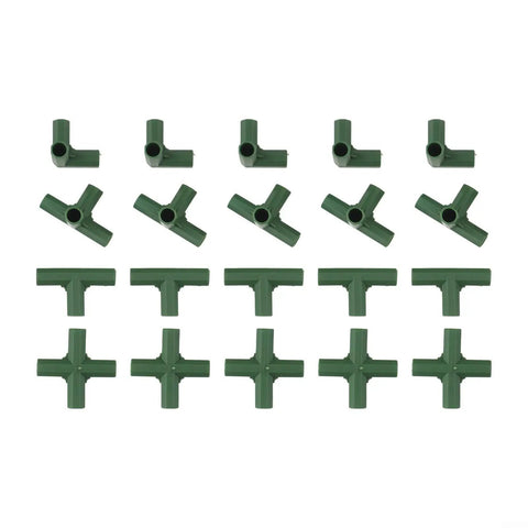 20 Pack 11mm Greenhouse Frame Connectors, Heavy Duty PP Plastic Joint Brackets For Garden Structures, Cold Frames And Flower Stands, Stable DIY Support Fittings For Tough Outdoor Builds And Reliable Frame Security