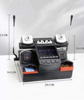 Dual Port Soldering Station 450W Two In One Rework System with digital display, two handles, dimensions visible.
