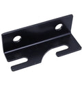 These Dang Tough Iron Bed Rail Connectors Make Assembly A Breeze Four Pack Heavy Duty Steel Brackets for Wooden Frames, 3.94 inches long.