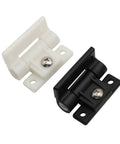 White Damping Hinges With Adjustable Torque For Industrial Cabinets And Furniture Durable 1 Piece Heavy Duty Soft Close Action Ideal For Tool Chests Desks Racks And More in white and black angles.
