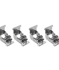 Set of four heavy-duty folding table leg hinges with 180-degree self-locking mechanism