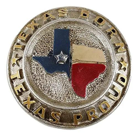 Pack Of Six Rustic Western Texas Flag Drawer Knobs Hand Painted Lone Star Cabinet Hardware For Down South Furniture Makeovers Featuring Mighty Fine Yeehaw Country Charm featuring a Texas emblem with red, white, and blue colors.
